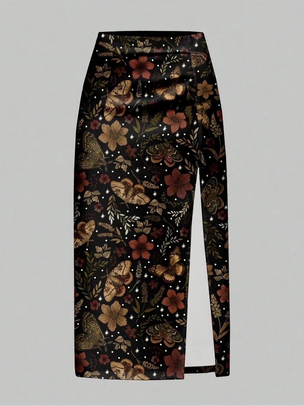 Hippie high slit skirt